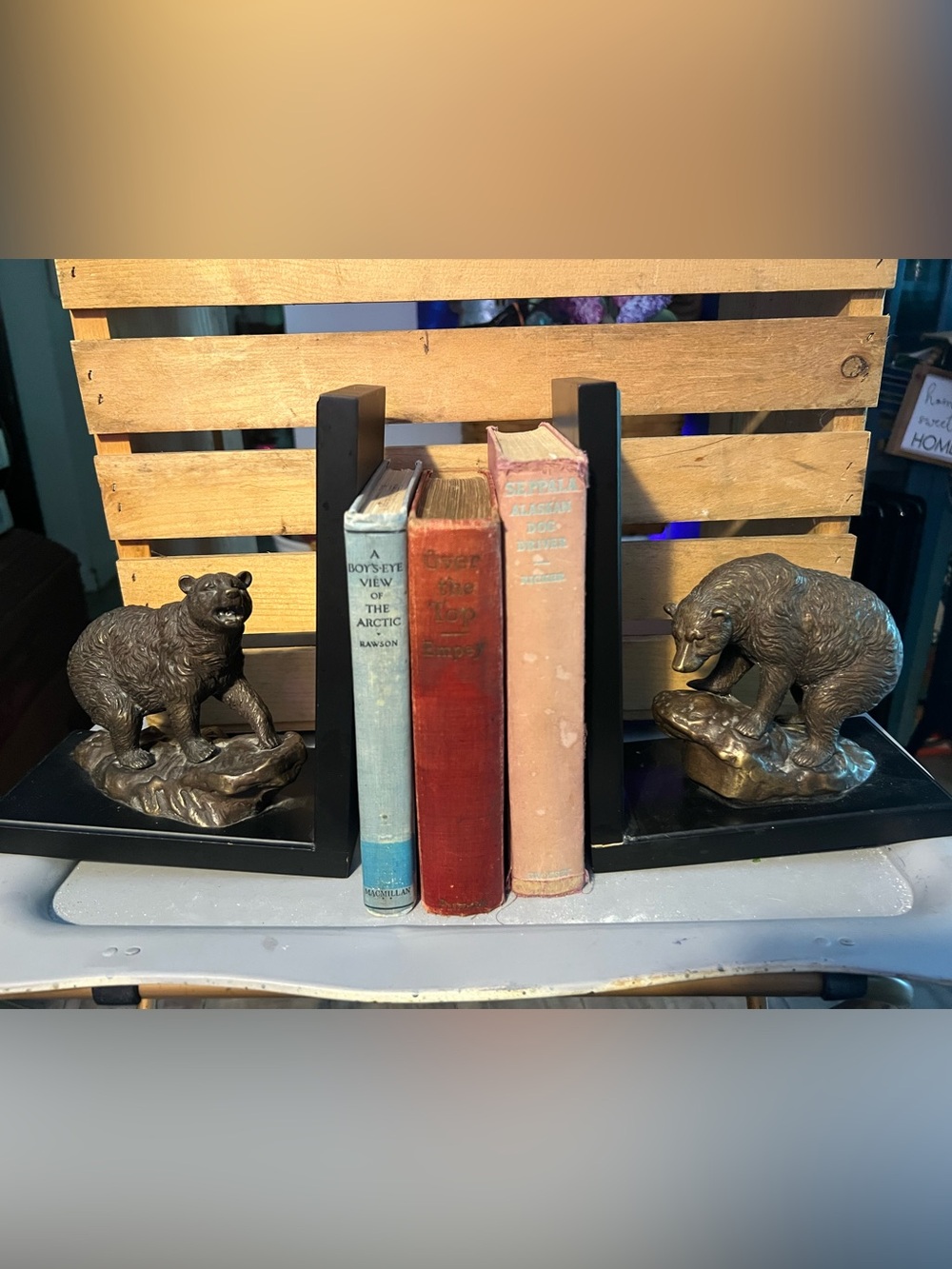 Brass Bear Bookends